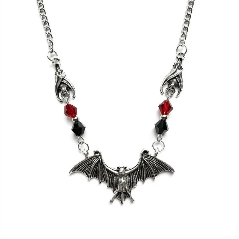 Raven Bat Amulet Necklace