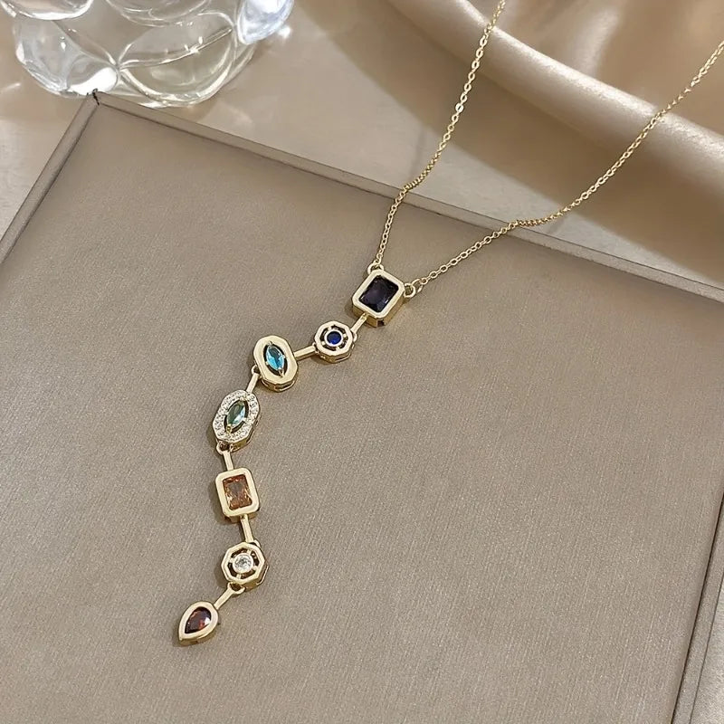 Memory Stones Drop Necklace