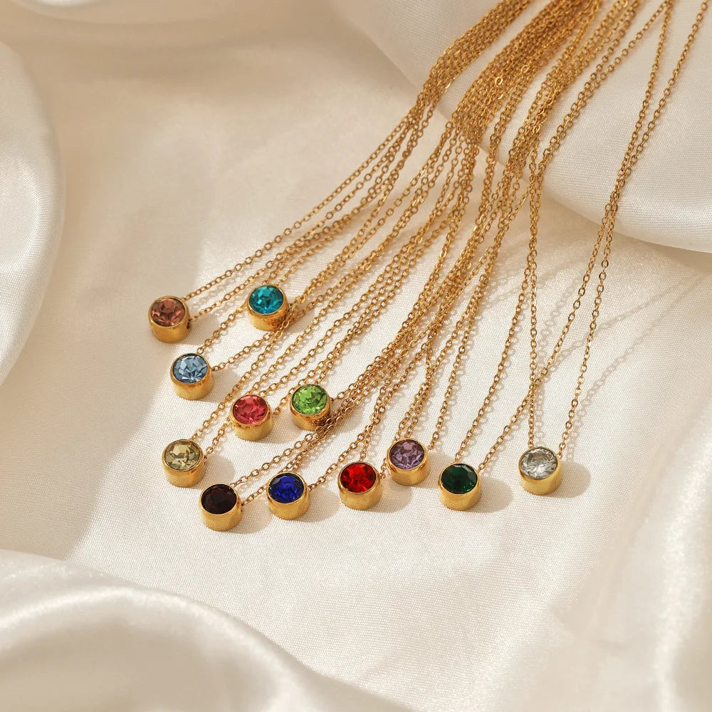 Birthstone Pendant Necklace