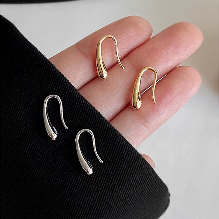 Swan Hook Sterling Silver Earrings