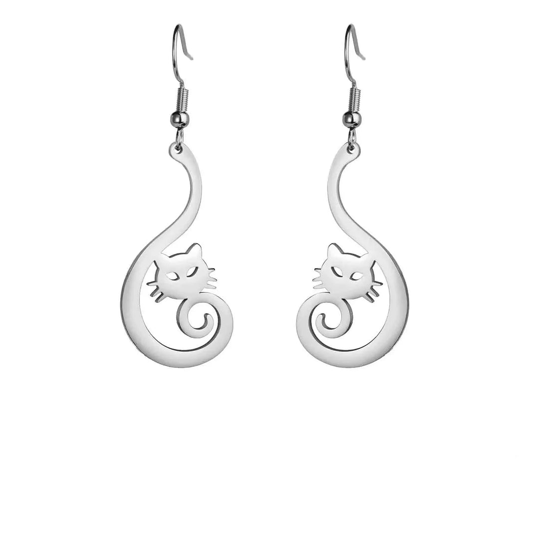 Salem Moon Steel Earrings