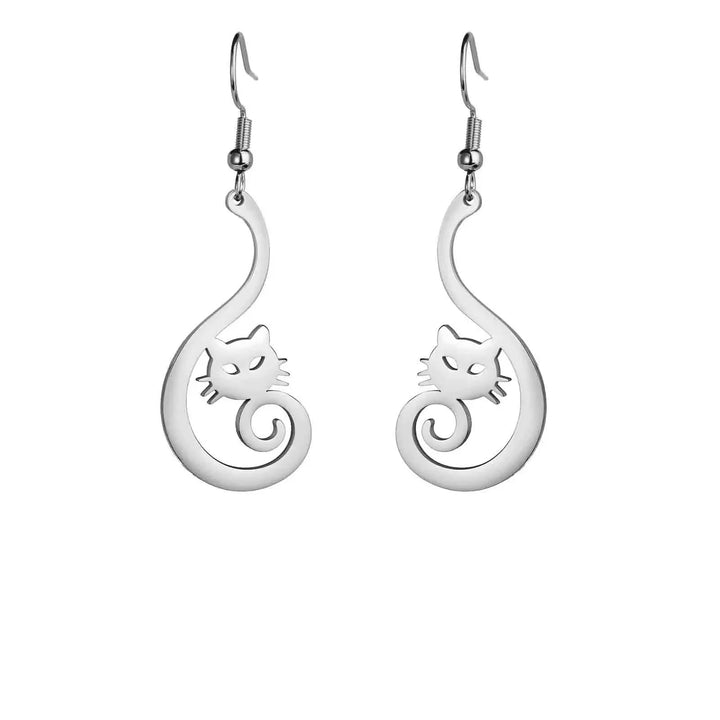 Salem Moon Steel Earrings
