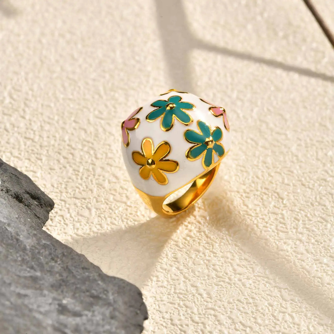 Asteria Enamel Steel Ring