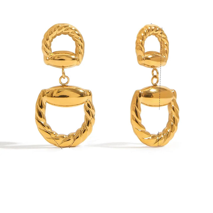 Eida Braided Gold-Plated Steel Earrings