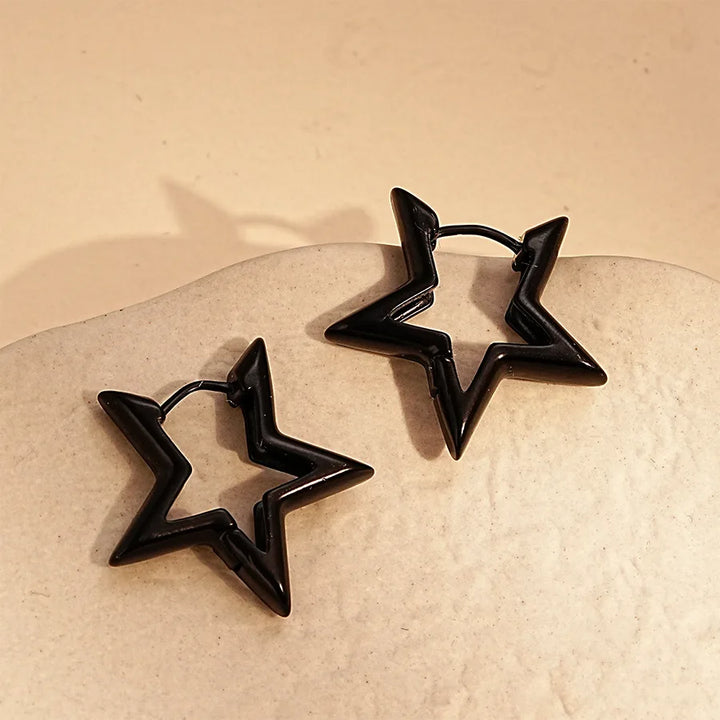 Petite Étoile Silver Hoops