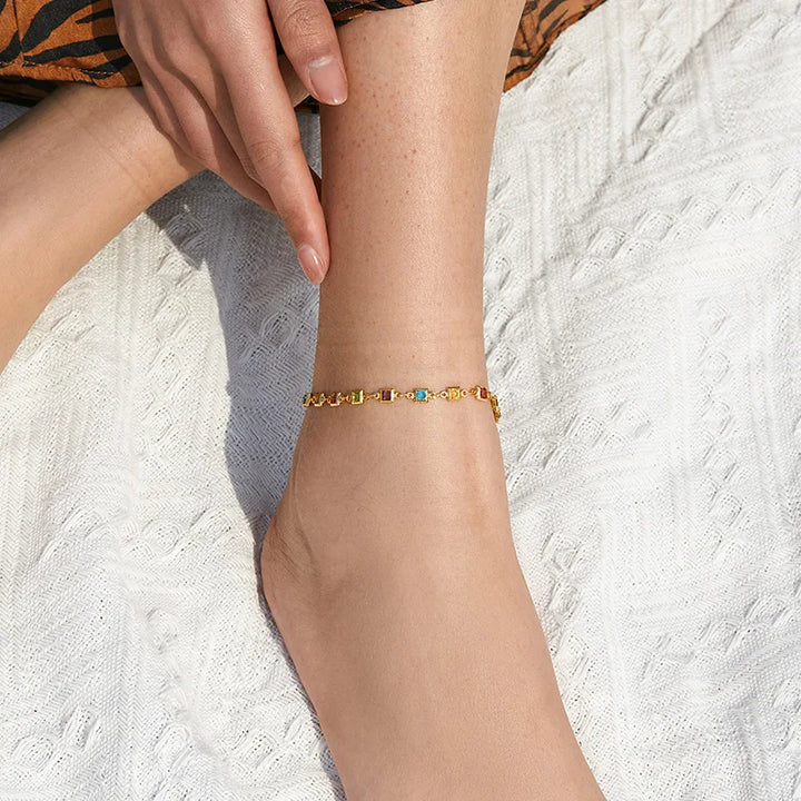 Prisma Trail Gold-Plated Anklet