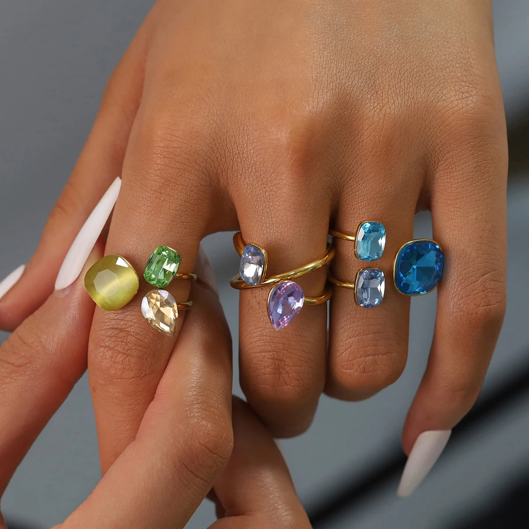 Fairy Stones Gold-Plated Earrings