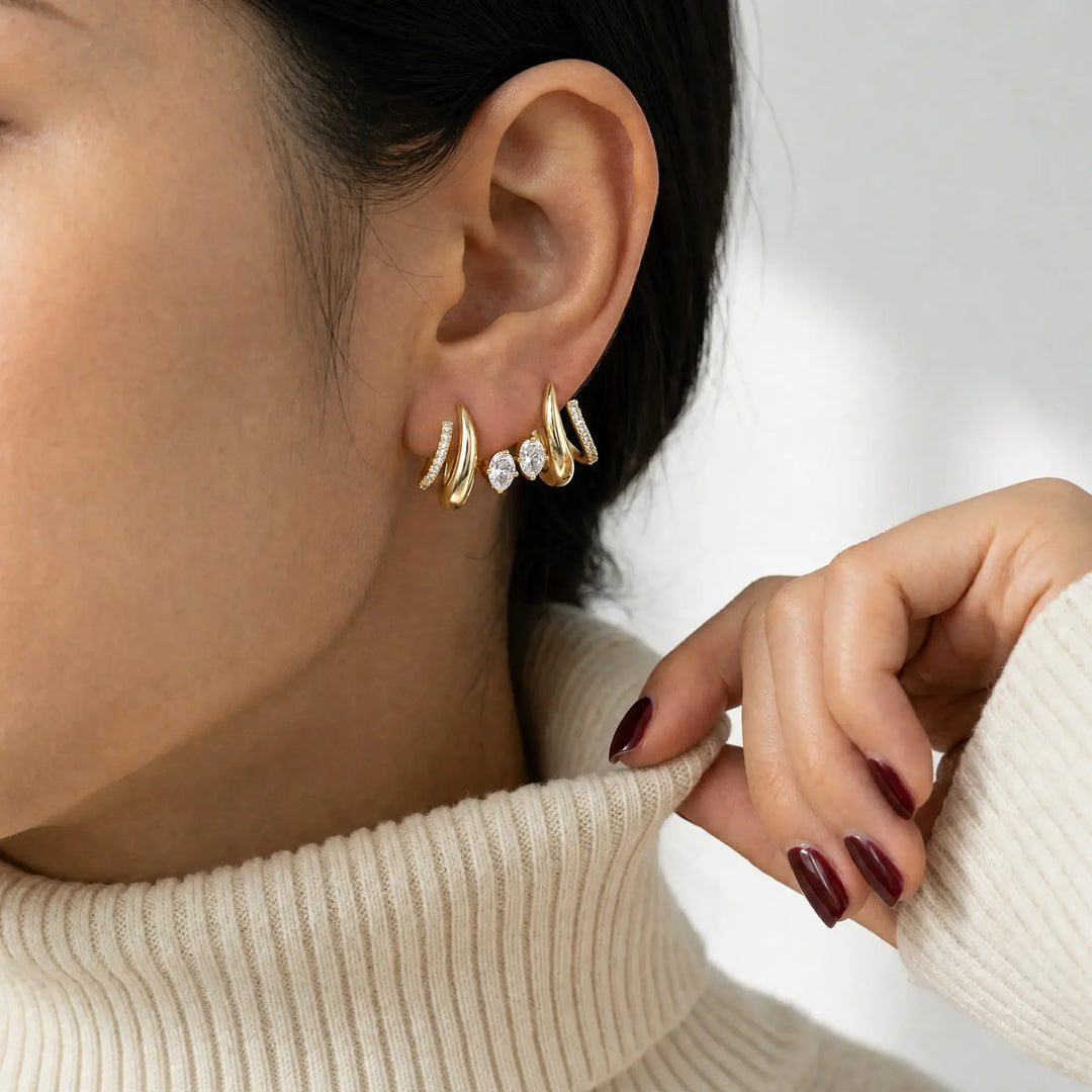 Lumìna CZ 18K Gold-Plated Drops