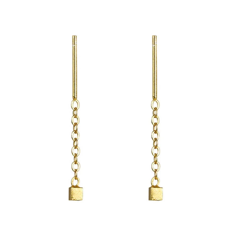 Kaelen Cube Tassel Earrings