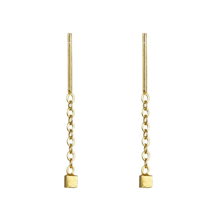 Kaelen Cube Tassel Earrings