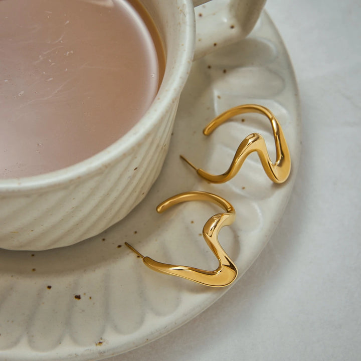 Liquid Gold Steel Earrings