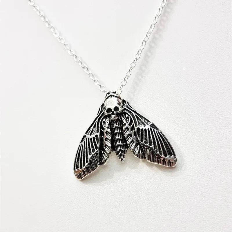 Vanta Antique Moth Necklace