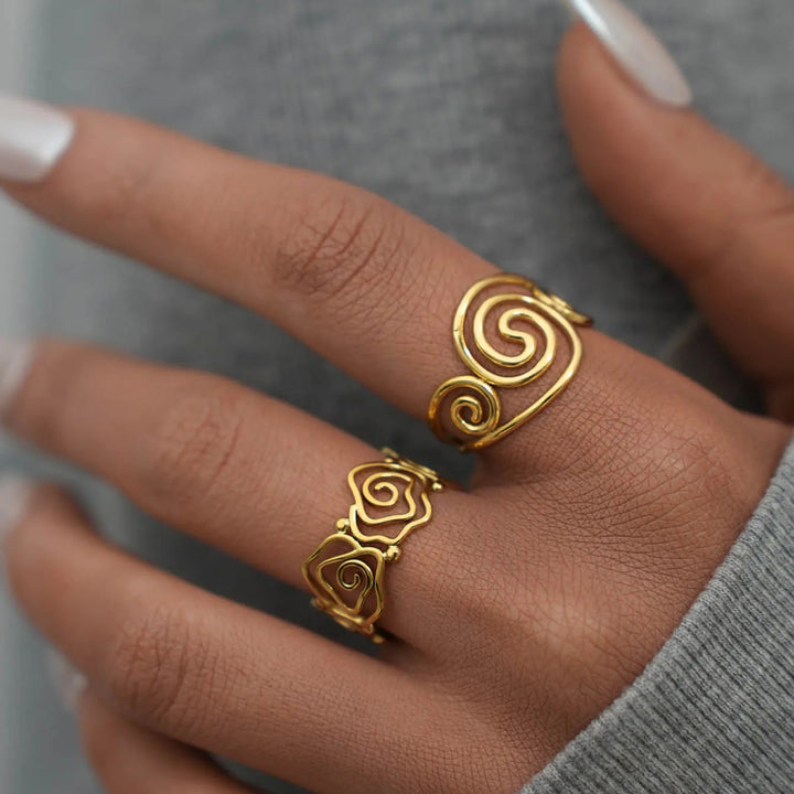 Mirelle Gold Spiral Ring