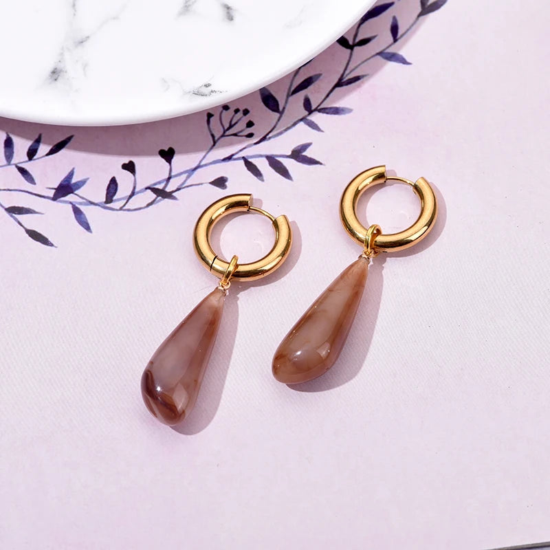 Still Aura Waterproof Drop Earrings