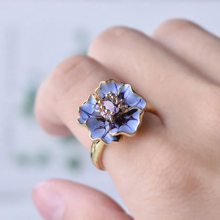Summer Skies Floral Ring