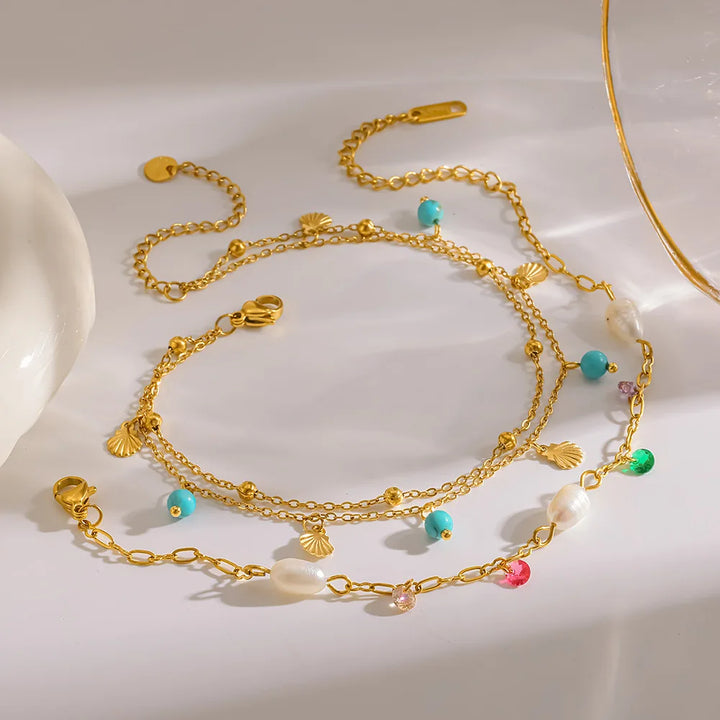 Clymonétta Pearl Anklet