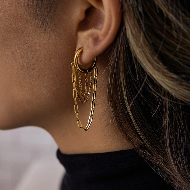 Chainfall Studio Hoop Earrings