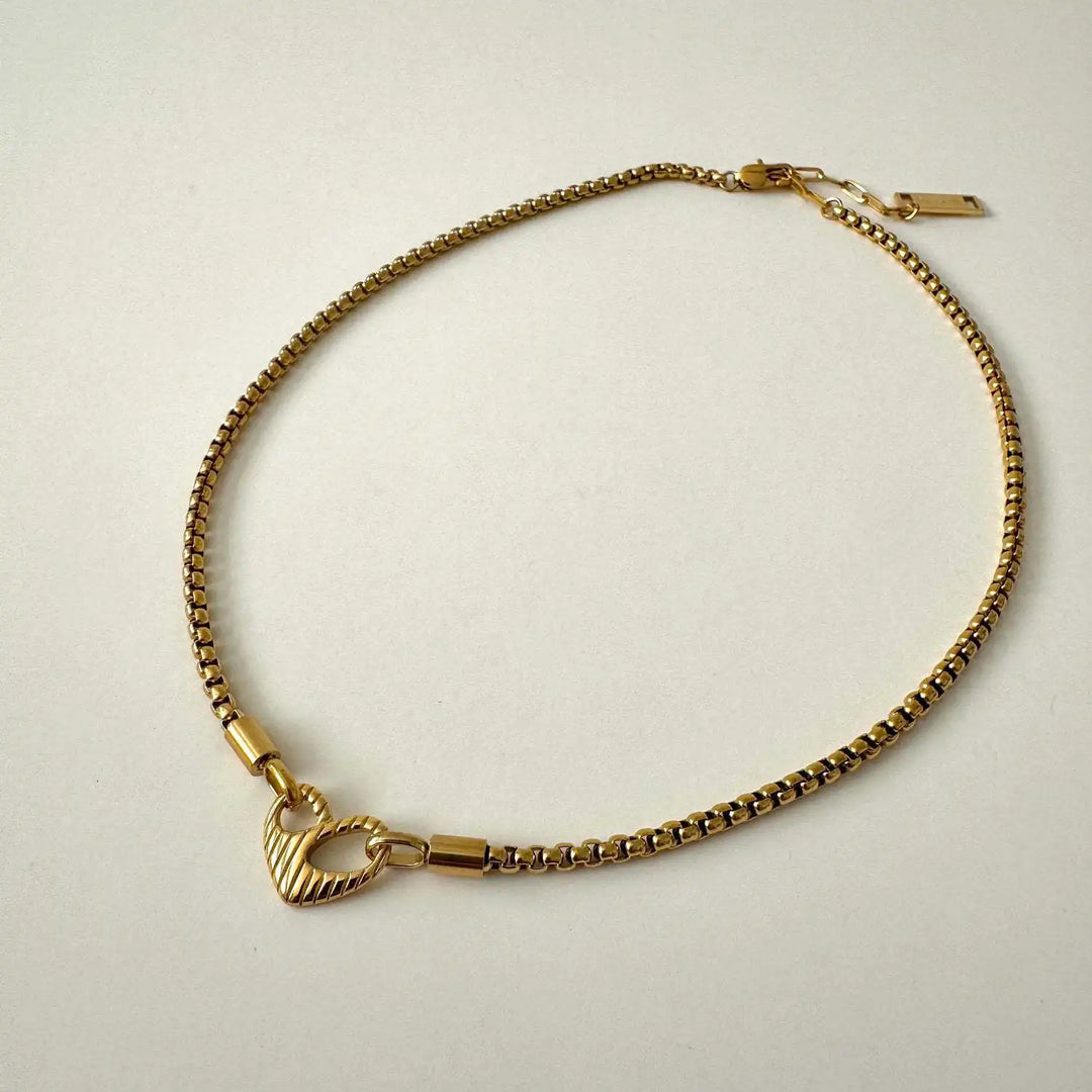 Livia Heart Letter Necklace