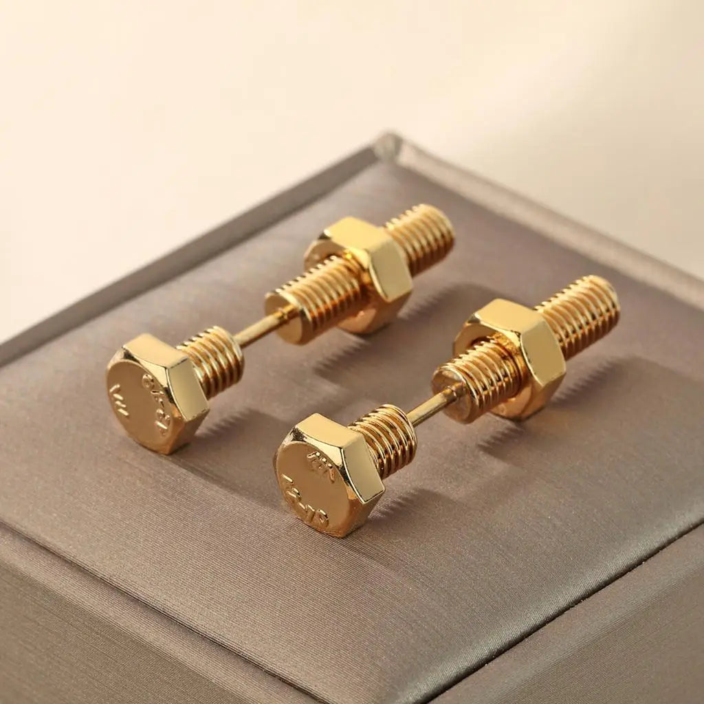 Hex Bolt Earrings