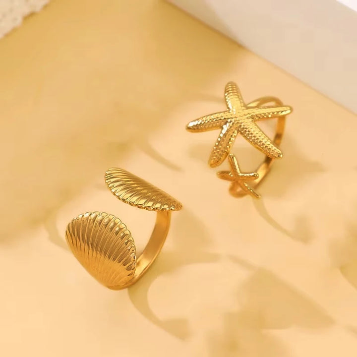 Marina Shell Ring Set