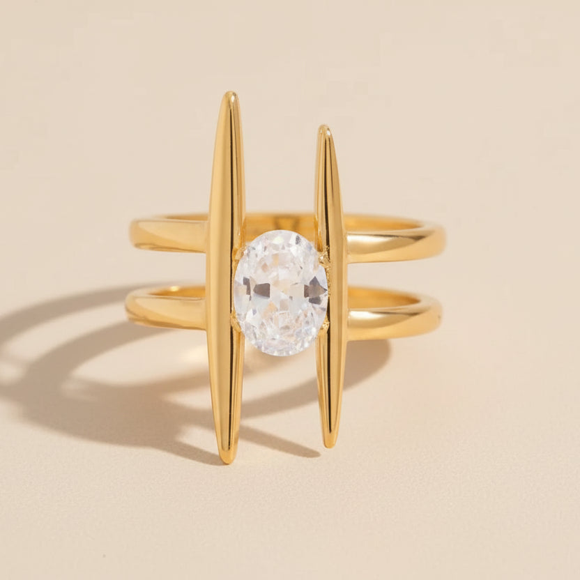 Between Lines Steel Ring Set