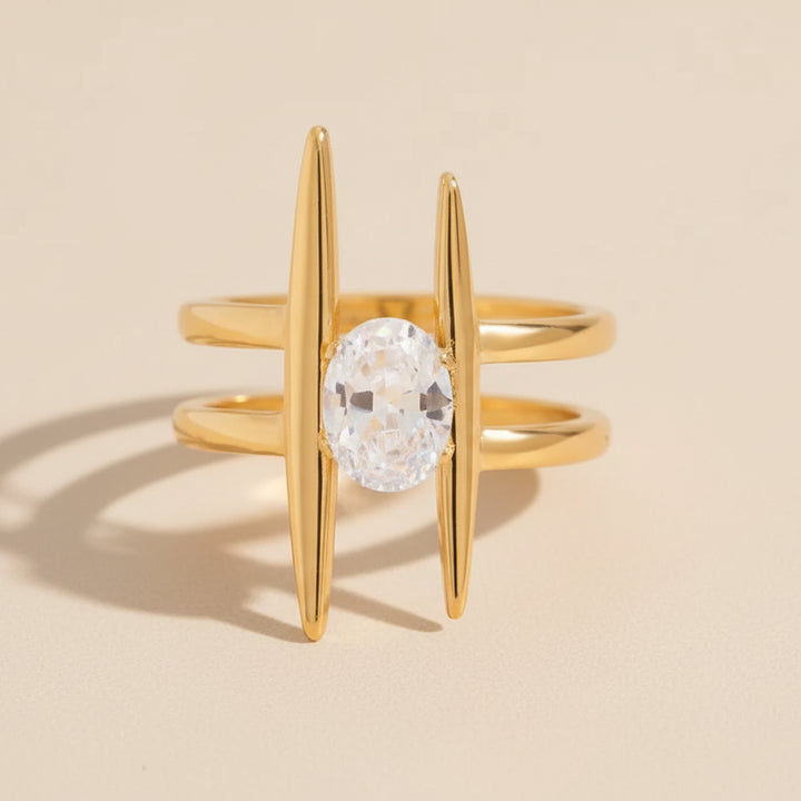 Between Lines Steel Ring Set