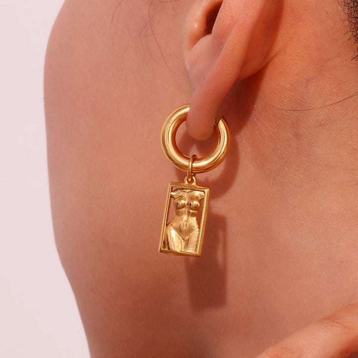 Gallery Figure Hoop Earrings