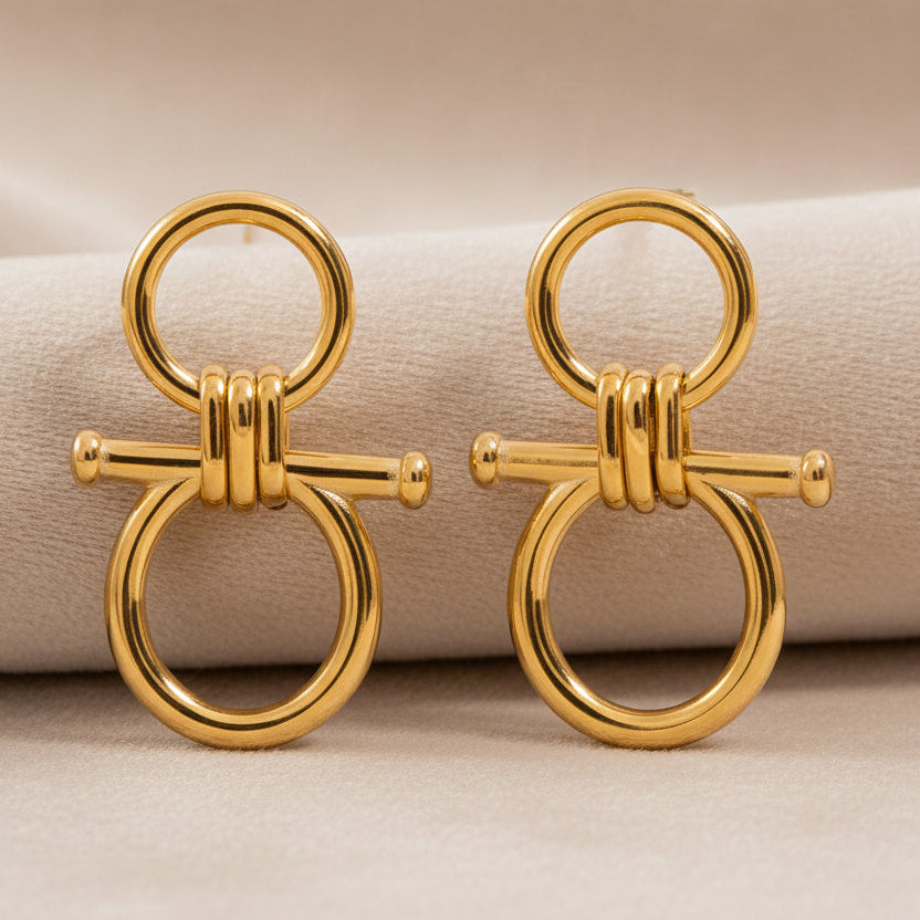 Soft Interlace Gold-Plated Earrings