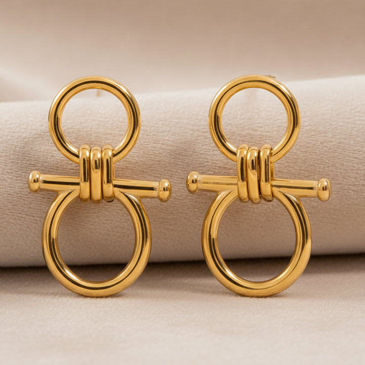 Soft Interlace Gold-Plated Earrings