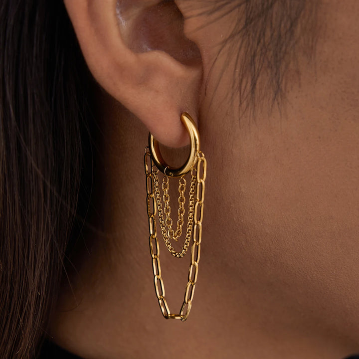Chainfall Studio Hoop Earrings