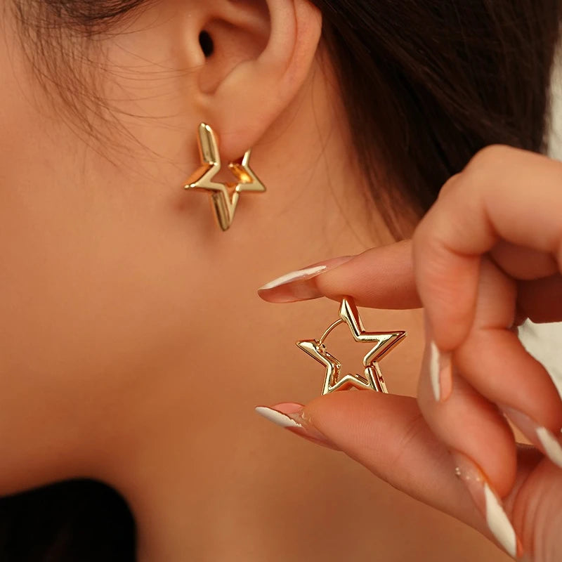 Petite Étoile Silver Hoops