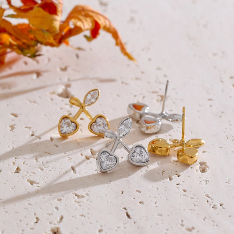 Sherine Cherry Heart Earrings