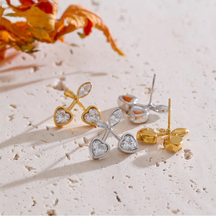 Sherine Cherry Heart Earrings