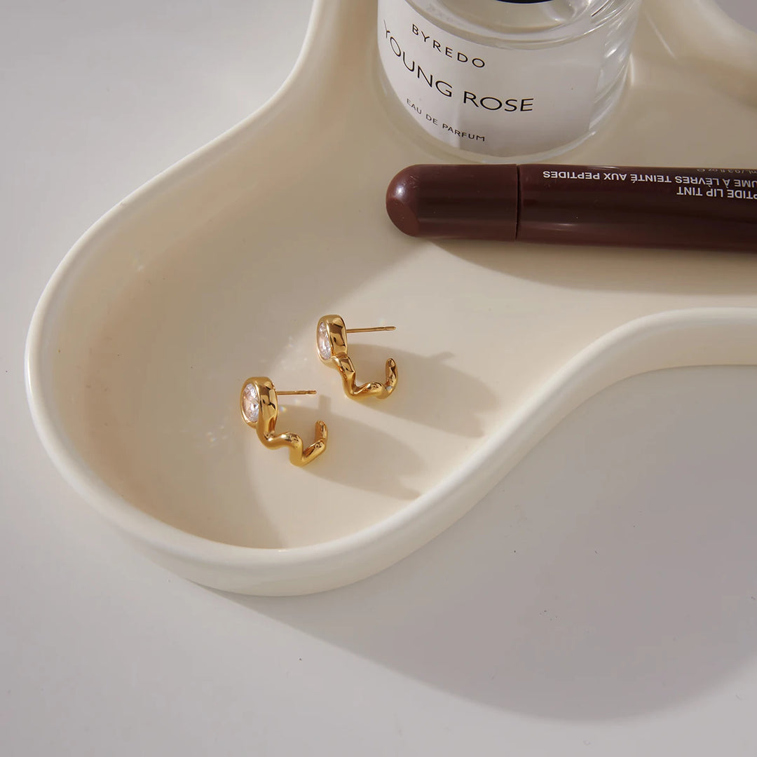 Crystalina 18k Gold-Plated Earrings