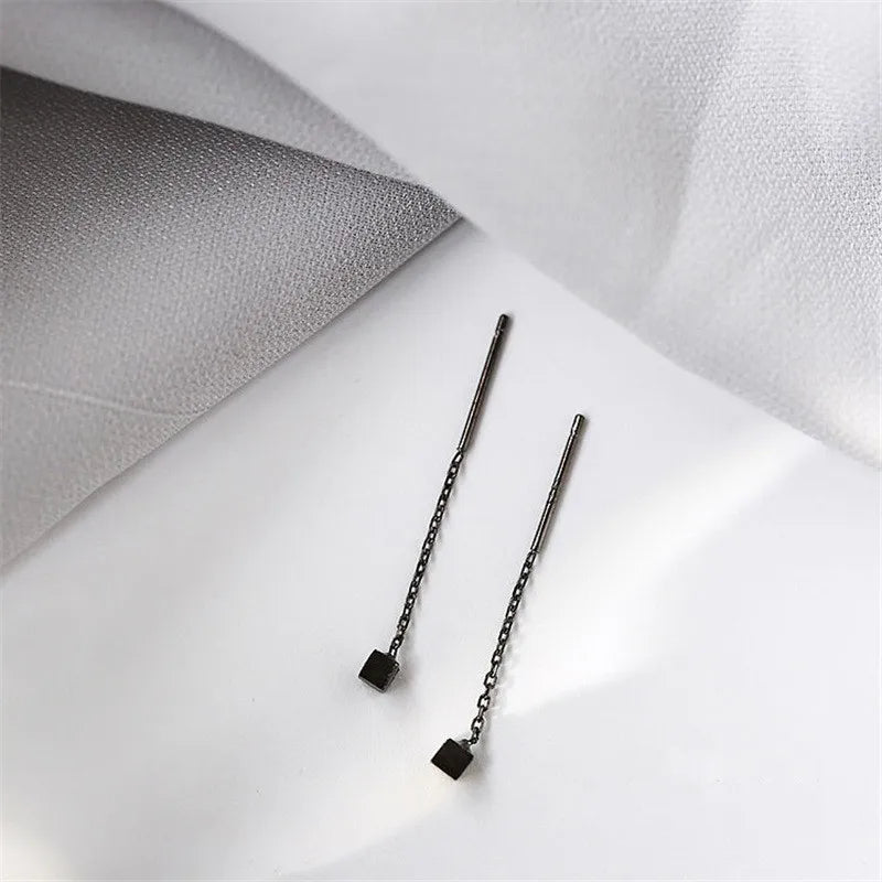 Kaelen Cube Tassel Earrings