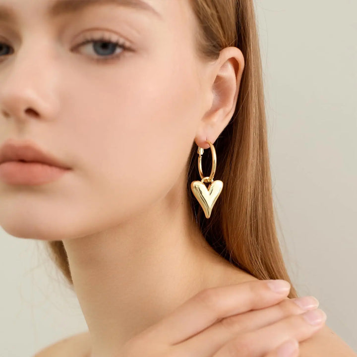 Anna Rue Heart Drop Earrings