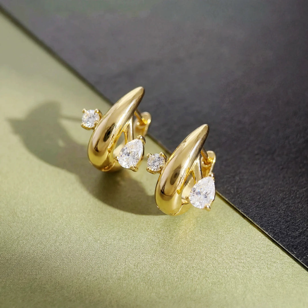 Lumìna CZ 18K Gold-Plated Drops