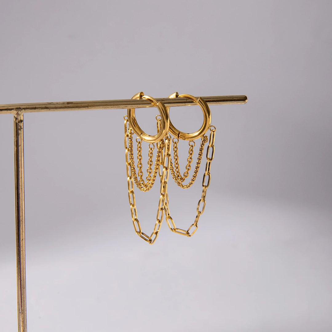 Chainfall Studio Hoop Earrings
