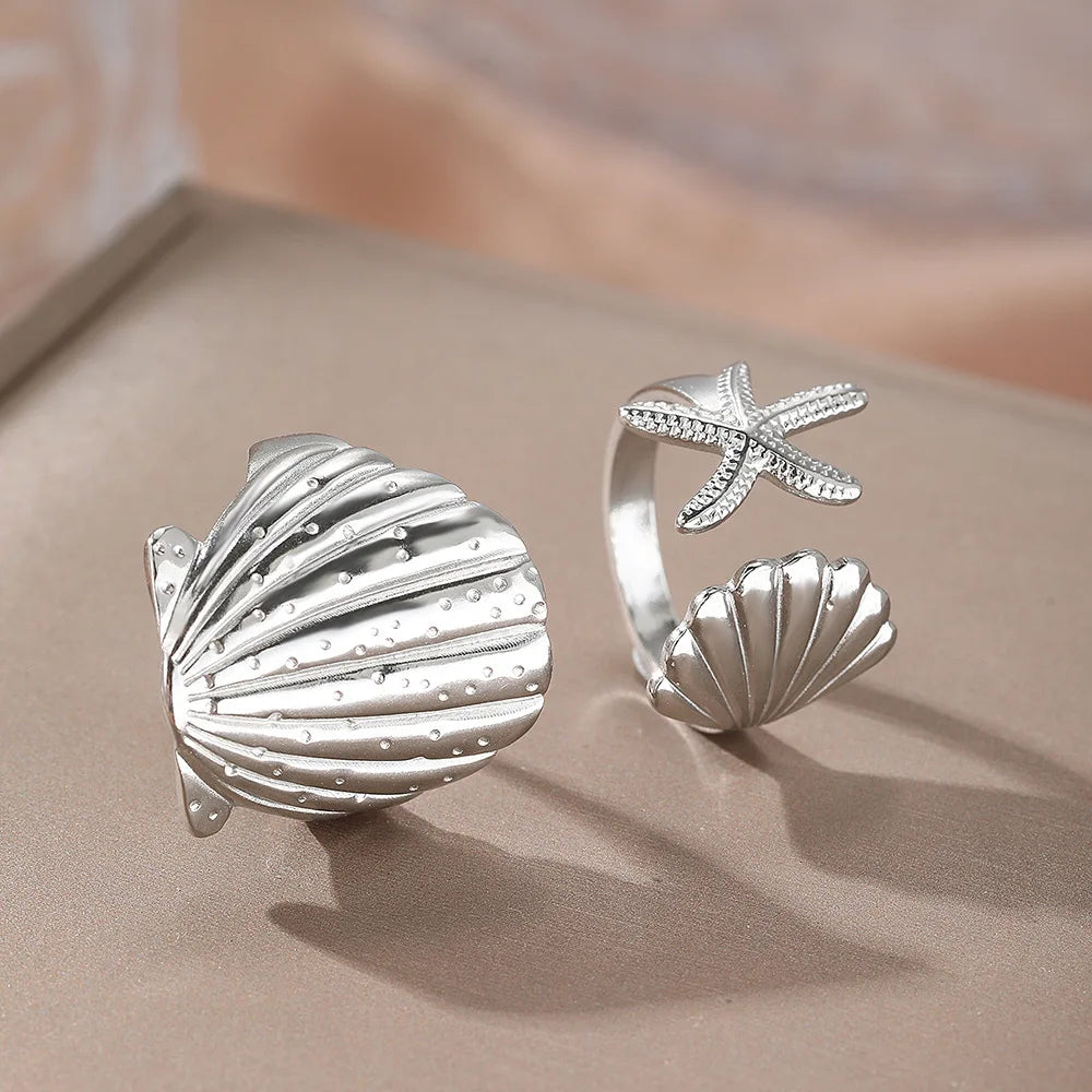 Marina Shell Ring Set