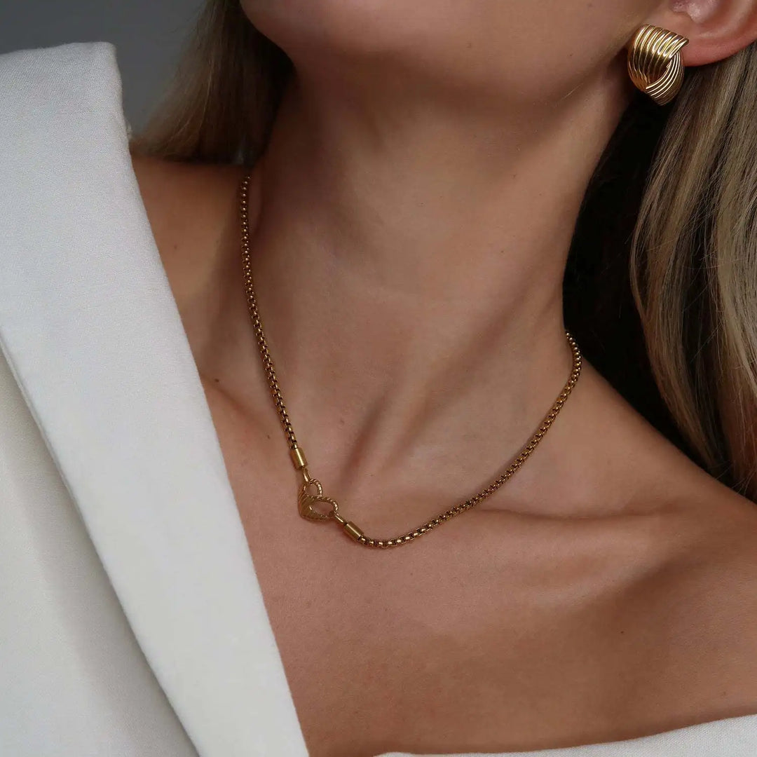 Livia Heart Letter Necklace
