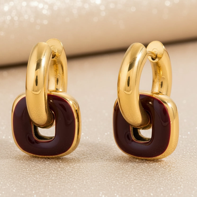 Splice Two-Part Hoop Earrings