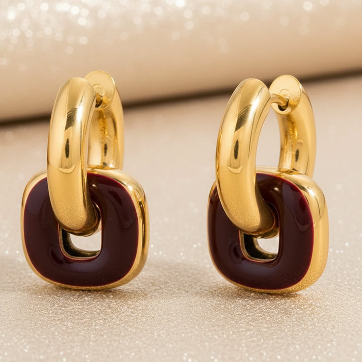 Splice Two-Part Hoop Earrings