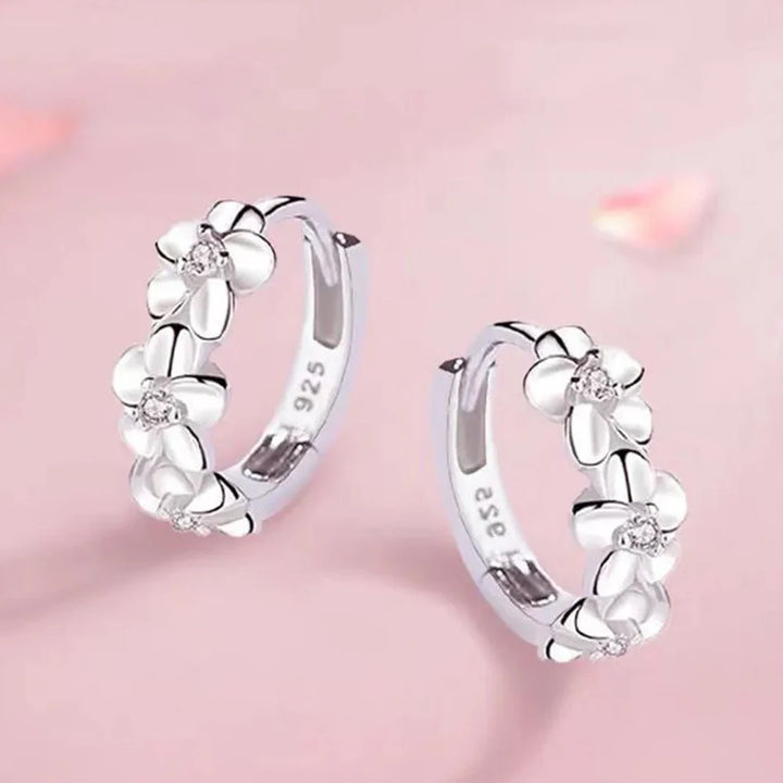 Yasmin Floral Hoop Earrings