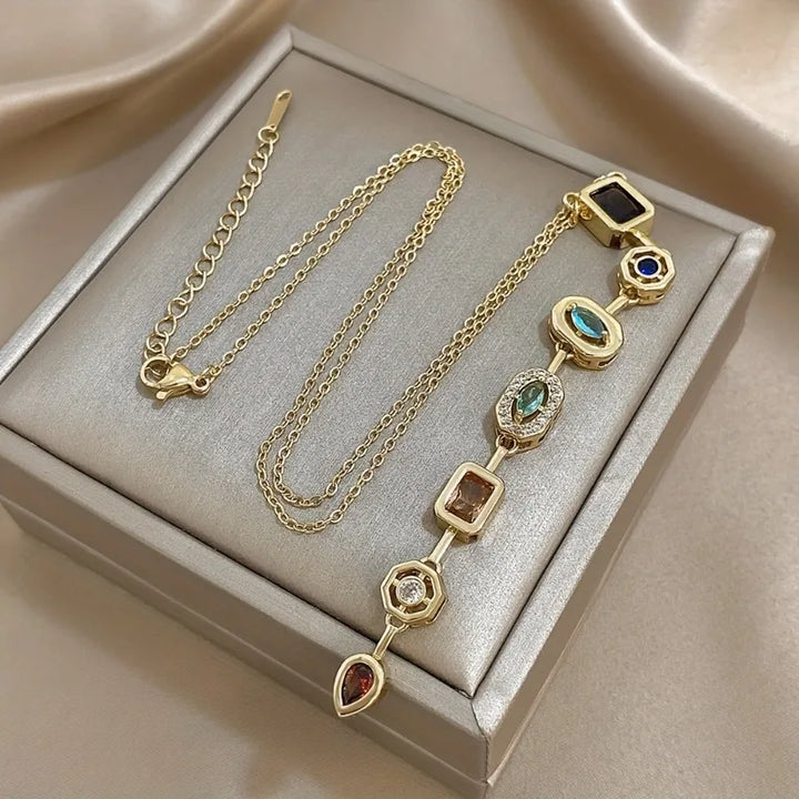 Memory Stones Drop Necklace