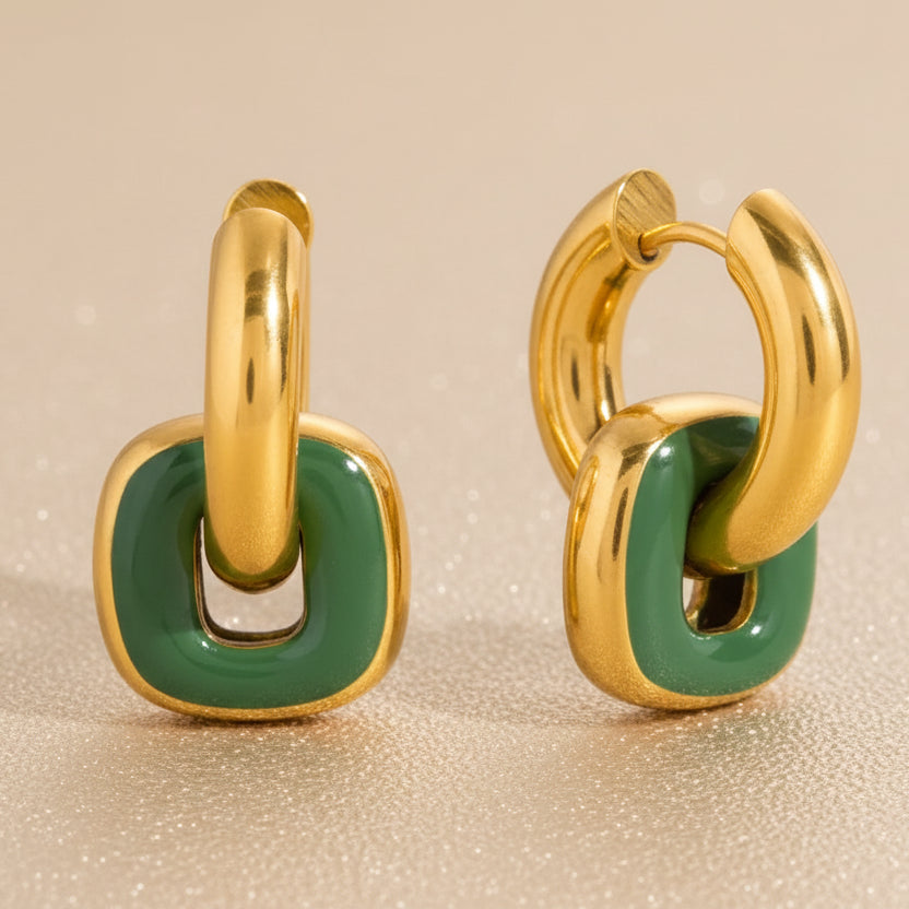 Splice Two-Part Hoop Earrings