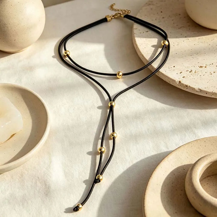 Juliette Noir Lariat Necklace
