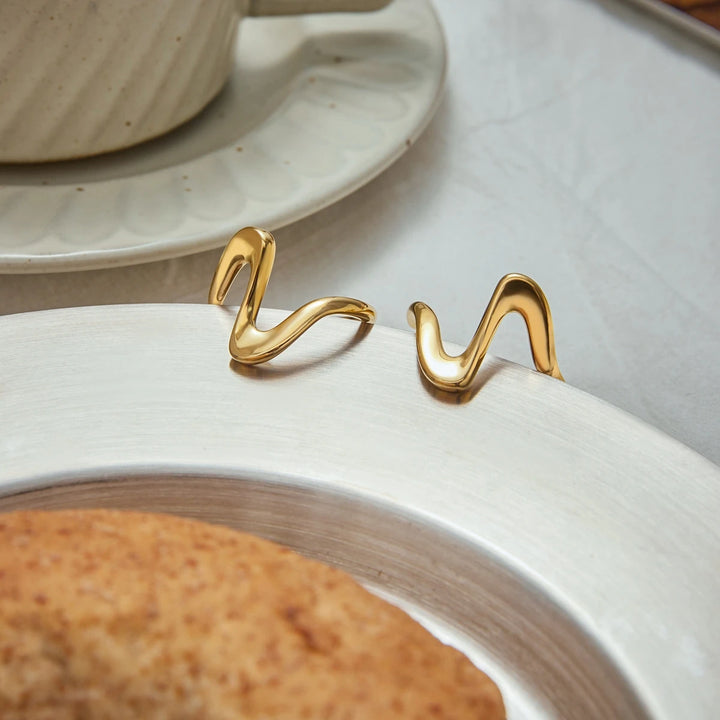 Liquid Gold Steel Earrings