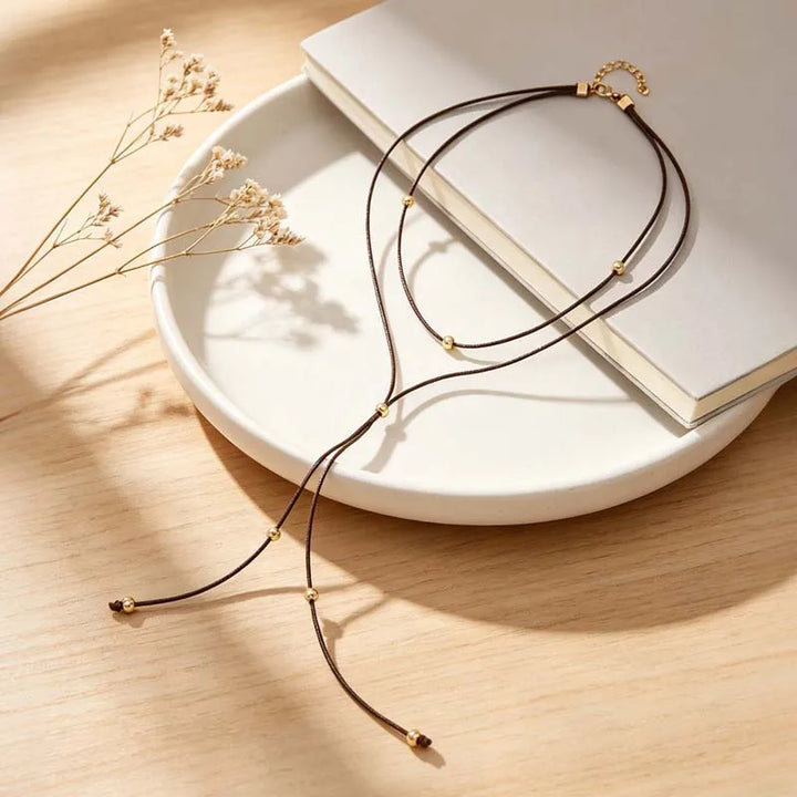 Juliette Noir Lariat Necklace