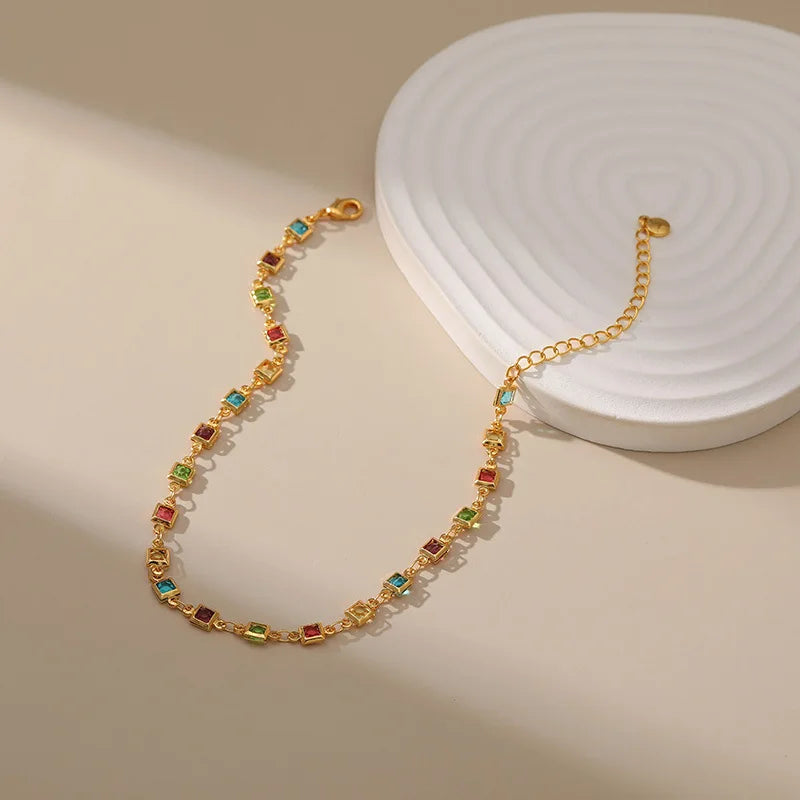 Prisma Trail Gold-Plated Anklet