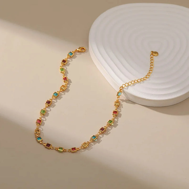 Prisma Trail Gold-Plated Anklet
